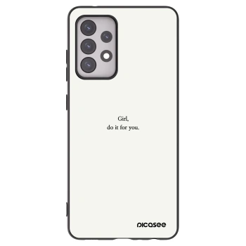 Picasee Samsung Galaxy A52 5G A525F Hülle - Schwarzes Silikon - Girl, do it for you