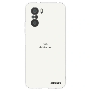 Picasee Xiaomi Poco F3 Hülle - Transparentes Silikon - Girl, do it for you