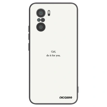 Picasee Xiaomi Poco F3 Hülle - Schwarzes Silikon - Girl, do it for you