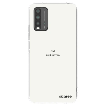 Picasee Xiaomi Redmi 9T Hülle - Schwarzes Silikon - Girl, do it for you