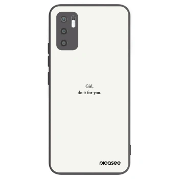 Picasee Xiaomi Redmi Note 10 5G Hülle - Schwarzes Silikon - Girl, do it for you