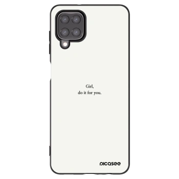 Picasee Samsung Galaxy M12 M127F Hülle - Schwarzes Silikon - Girl, do it for you