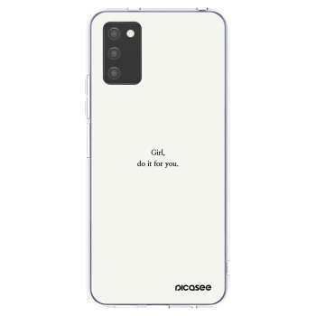 Picasee Samsung Galaxy A02s A025G Hülle - Transparentes Silikon - Girl, do it for you
