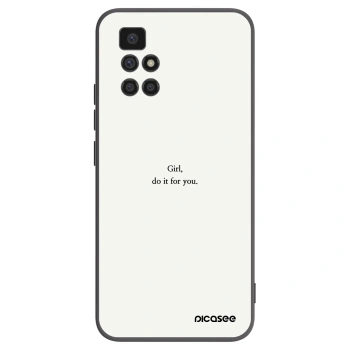 Picasee Xiaomi Redmi 10 Hülle - Schwarzes Silikon - Girl, do it for you