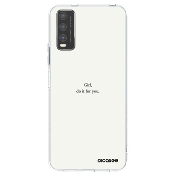 Picasee Vivo Y20s Hülle - Transparentes Silikon - Girl, do it for you