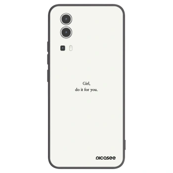 Picasee Vivo Y72 5G Hülle - Schwarzes Silikon - Girl, do it for you