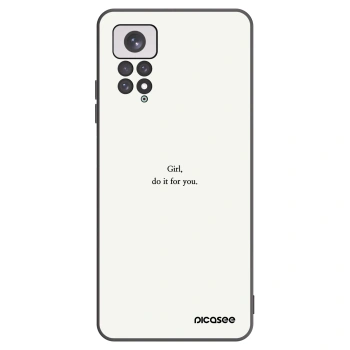 Picasee Xiaomi Redmi Note 11 Hülle - Schwarzes Silikon - Girl, do it for you