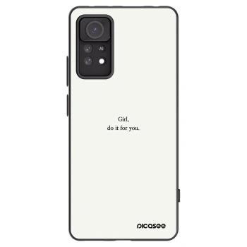 Picasee Xiaomi Redmi Note 11 Pro 5G Hülle - Schwarzes Silikon - Girl, do it for you