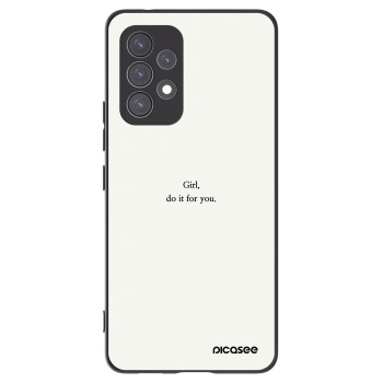Picasee Samsung Galaxy A53 5G A536 Hülle - Schwarzes Silikon - Girl, do it for you