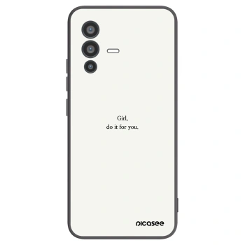 Picasee Vivo V23 5G Hülle - Schwarzes Silikon - Girl, do it for you