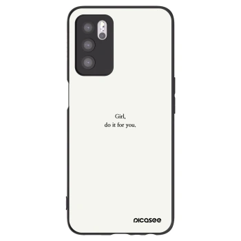 Picasee OPPO A16 Hülle - Schwarzes Silikon - Girl, do it for you