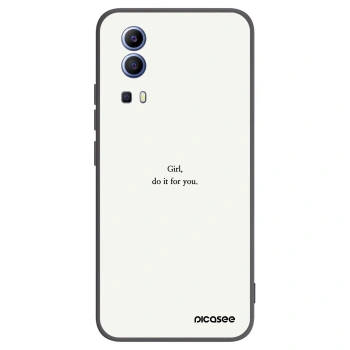 Picasee Vivo Y52 5G Hülle - Schwarzes Silikon - Girl, do it for you