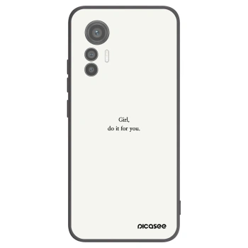 Picasee Xiaomi 12 Lite Hülle - Schwarzes Silikon - Girl, do it for you