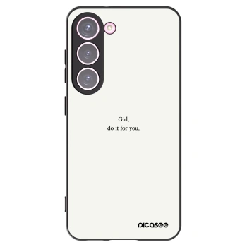 Picasee Samsung Galaxy S23 5G Hülle - Schwarzes Silikon - Girl, do it for you