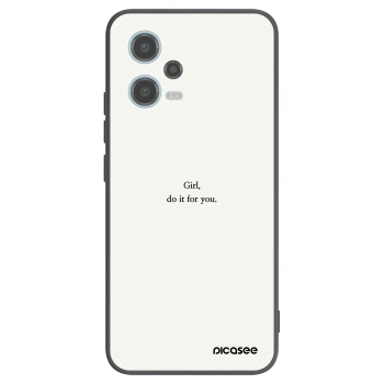Picasee Xiaomi Redmi Note 12 5G Hülle - Schwarzes Silikon - Girl, do it for you