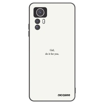Picasee Xiaomi Redmi Note 12S Hülle - Schwarzes Silikon - Girl, do it for you