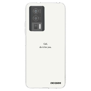 Picasee Xiaomi Poco F5 Pro 5G Hülle - Transparentes Silikon - Girl, do it for you