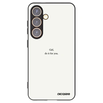 Picasee Samsung Galaxy S24 S921B 5G Hülle - Schwarzes Silikon - Girl, do it for you