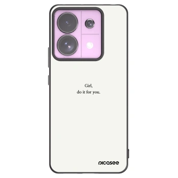 Picasee Xiaomi Redmi Note 13 Pro 5G Hülle - Schwarzes Silikon - Girl, do it for you