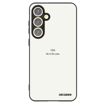 Picasee Samsung Galaxy S24 FE S721B Hülle - Schwarzes Silikon - Girl, do it for you