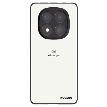 Picasee Xiaomi Redmi Note 14 Pro 5G Hülle - Schwarzes Silikon - Girl, do it for you