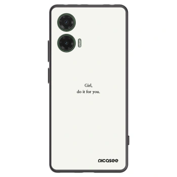 Picasee Motorola Moto G35 5G Hülle - Schwarzes Silikon - Girl, do it for you