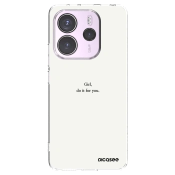 Picasee Xiaomi Redmi Note 14 4G Hülle - Transparentes Silikon - Girl, do it for you