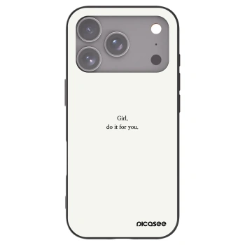 Picasee Apple iPhone 17 Pro Hülle - Schwarzes Silikon - Girl, do it for you