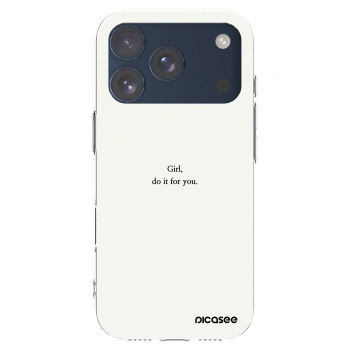 Picasee Apple iPhone 17 Pro Hülle - Transparentes Silikon - Girl, do it for you
