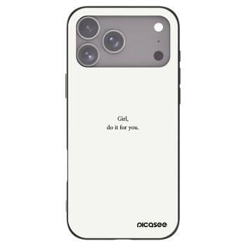 Picasee Apple iPhone 17 Pro Max Hülle - Schwarzes Silikon - Girl, do it for you
