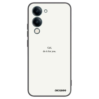 Picasee Vivo Y29s 5G Hülle - Schwarzes Silikon - Girl, do it for you