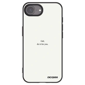 Picasee Apple iPhone 17e Hülle - Schwarzes Silikon - Girl, do it for you