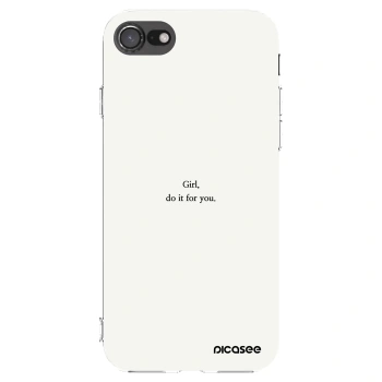 Picasee Apple iPhone 8 Hülle - Transparentes Silikon - Girl, do it for you