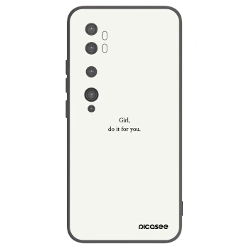 Picasee Xiaomi Mi Note 10 (Pro) Hülle - Schwarzes Silikon - Girl, do it for you