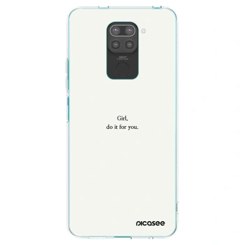 Picasee Xiaomi Redmi Note 9 Hülle - Schwarzes Silikon - Girl, do it for you