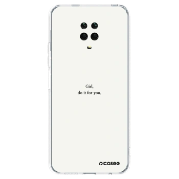 Picasee Xiaomi Redmi Note 9S Hülle - Transparentes Silikon - Girl, do it for you