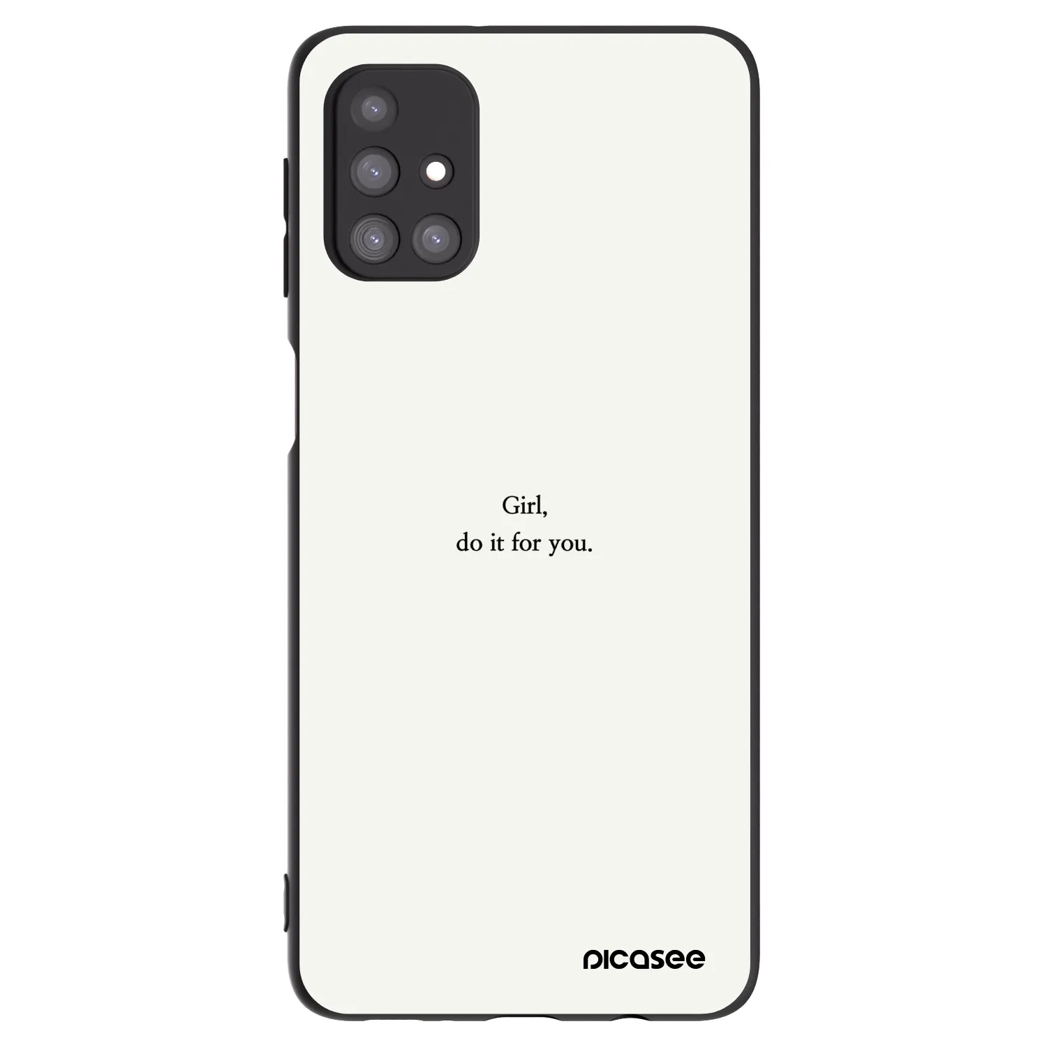 Picasee Samsung Galaxy M31s Hülle - Schwarzes Silikon - Girl, do it for you