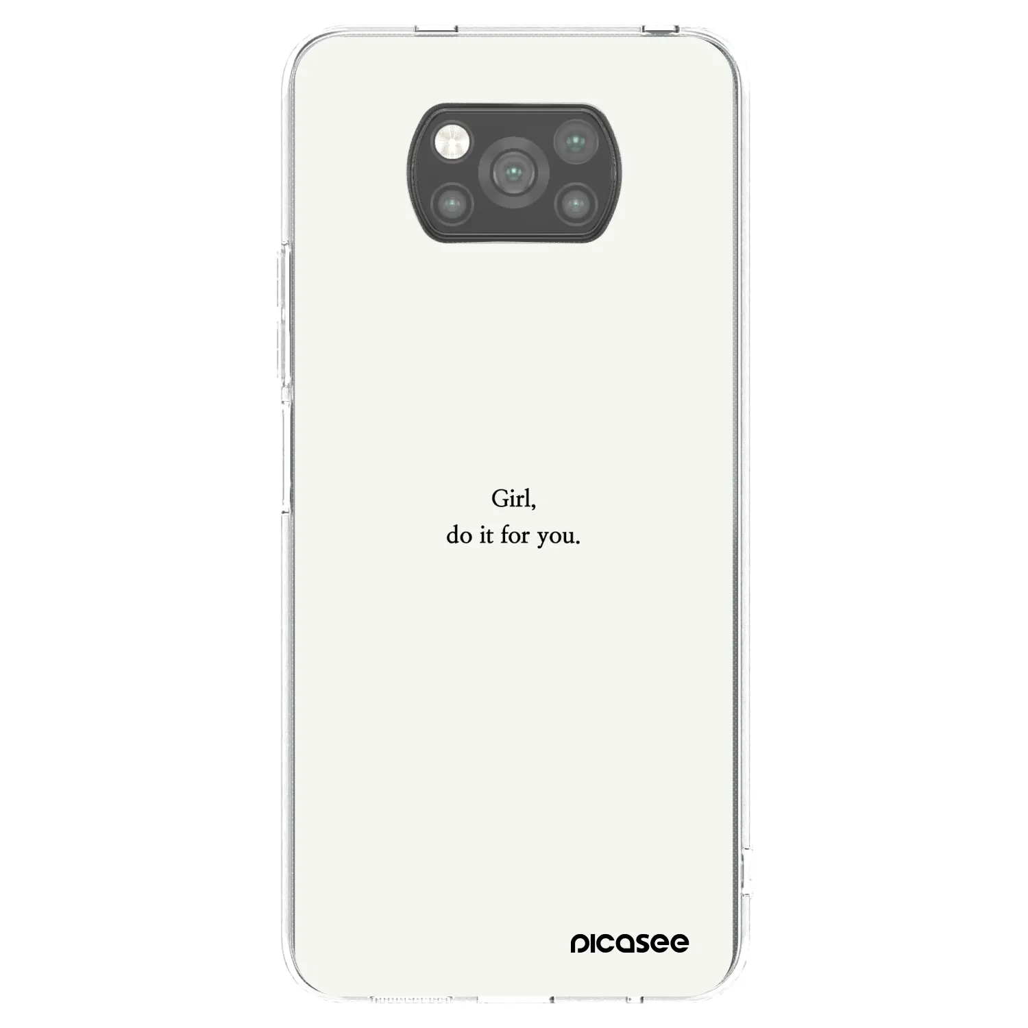 Picasee Xiaomi Poco X3 Hülle - Schwarzes Silikon - Girl, do it for you
