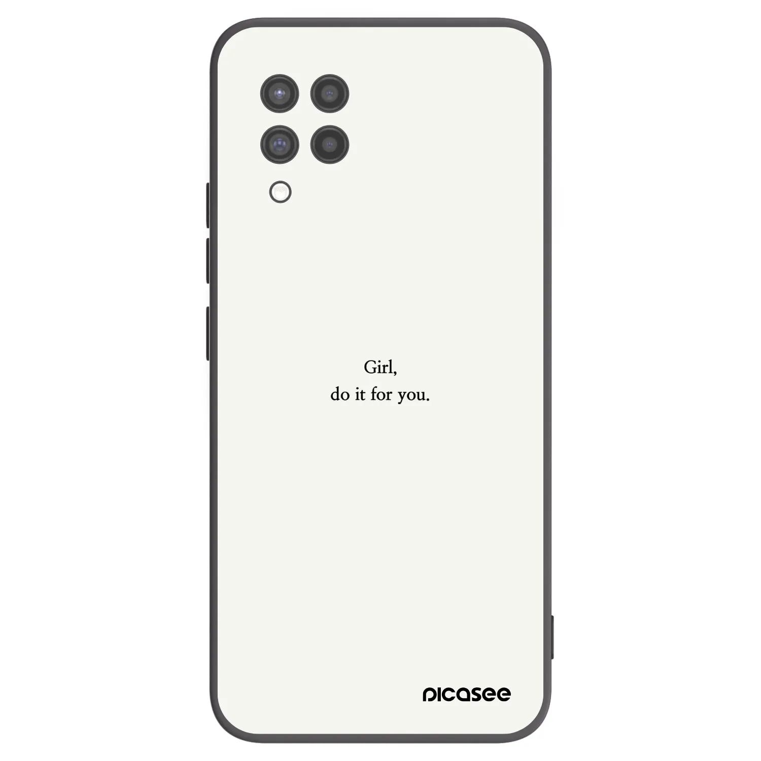 Picasee Samsung Galaxy A42 A426B Hülle - Schwarzes Silikon - Girl, do it for you