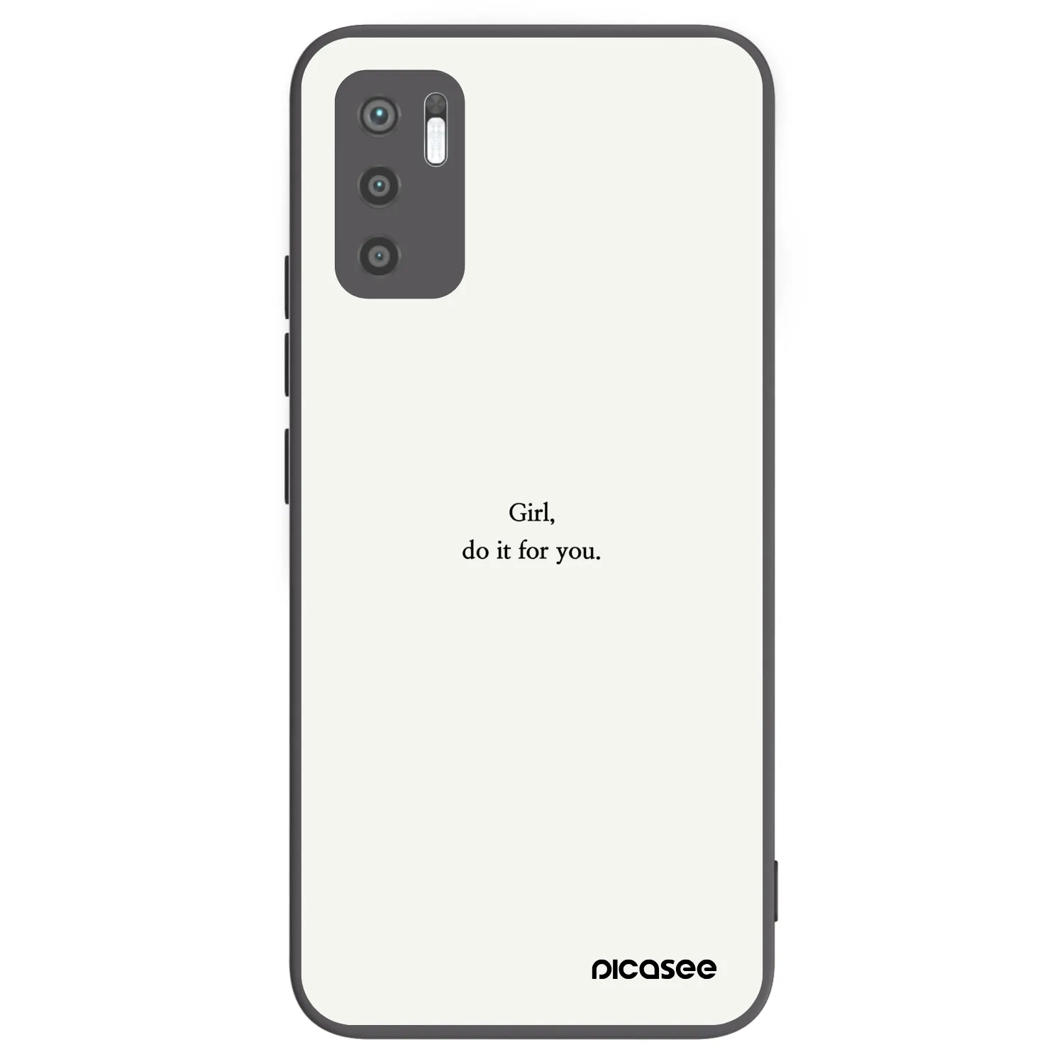Picasee Xiaomi Redmi Note 10 5G Hülle - Schwarzes Silikon - Girl, do it for you