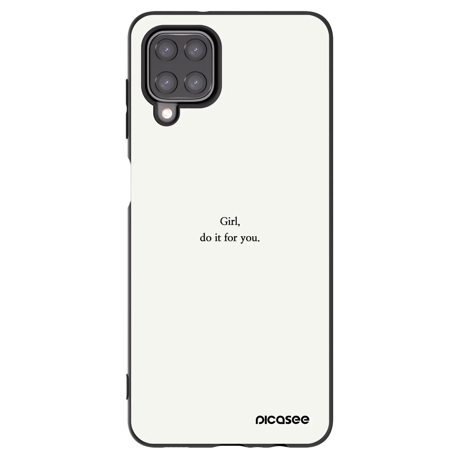 Picasee Samsung Galaxy M12 M127F Hülle - Schwarzes Silikon - Girl, do it for you