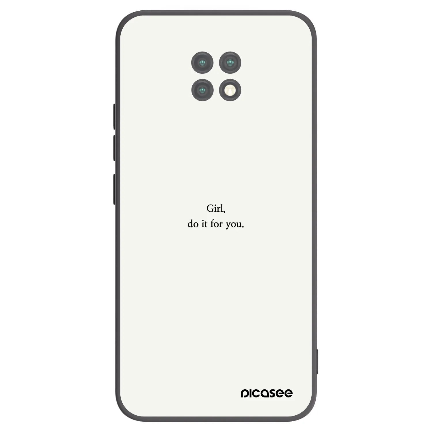 Picasee Xiaomi Redmi Note 9T Hülle - Schwarzes Silikon - Girl, do it for you