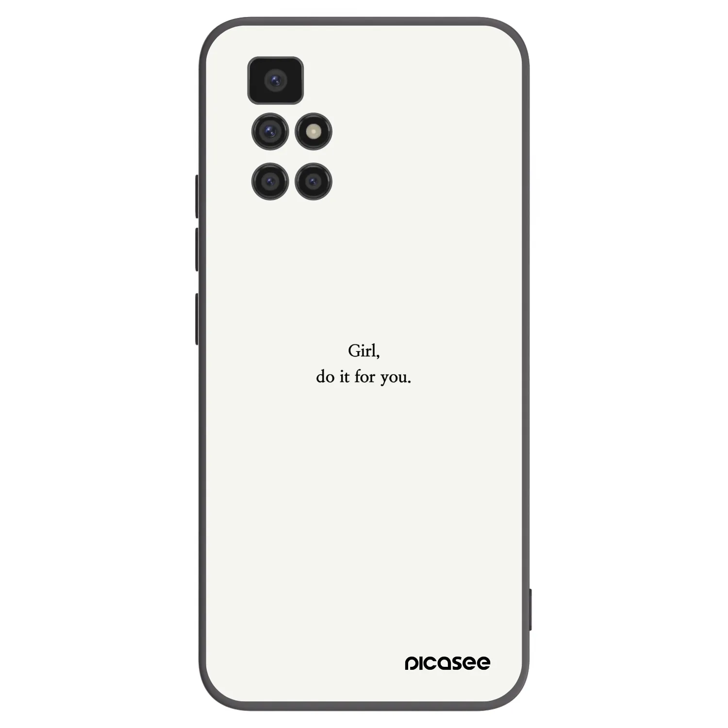 Picasee Xiaomi Redmi 10 Hülle - Schwarzes Silikon - Girl, do it for you