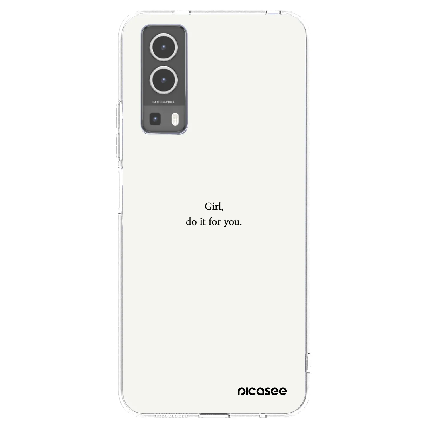 Picasee Vivo Y72 5G Hülle - Transparentes Silikon - Girl, do it for you