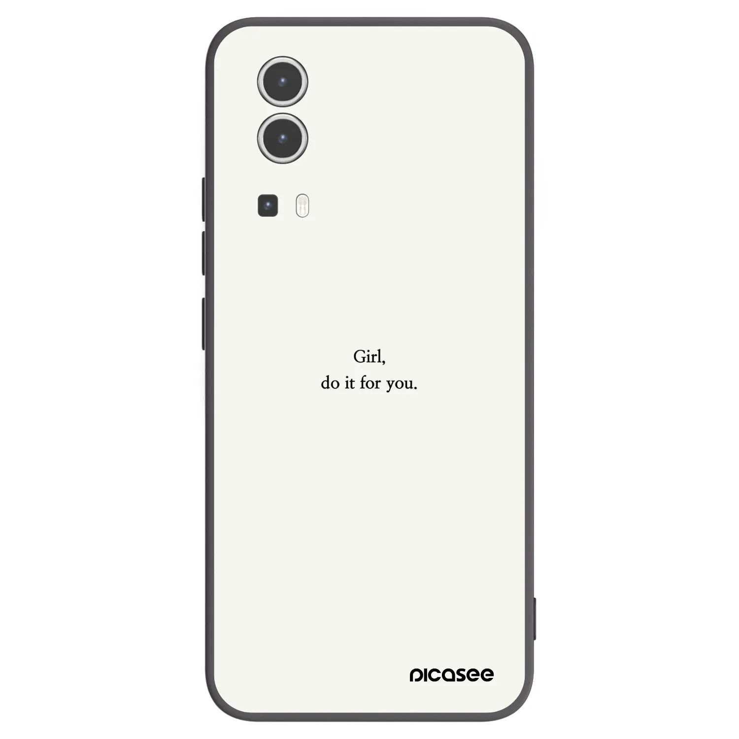 Picasee Vivo Y72 5G Hülle - Schwarzes Silikon - Girl, do it for you