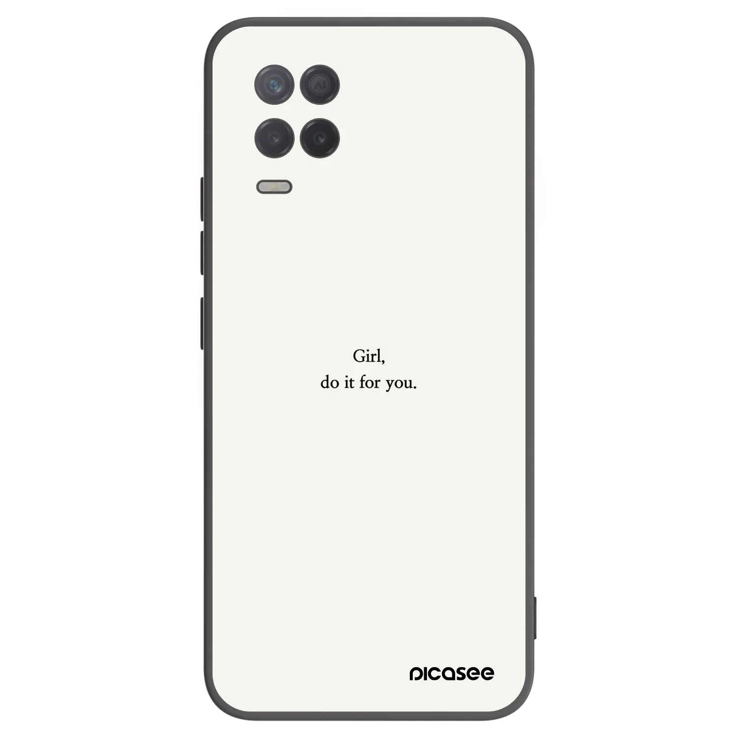 Picasee Realme 8 5G Hülle - Schwarzes Silikon - Girl, do it for you