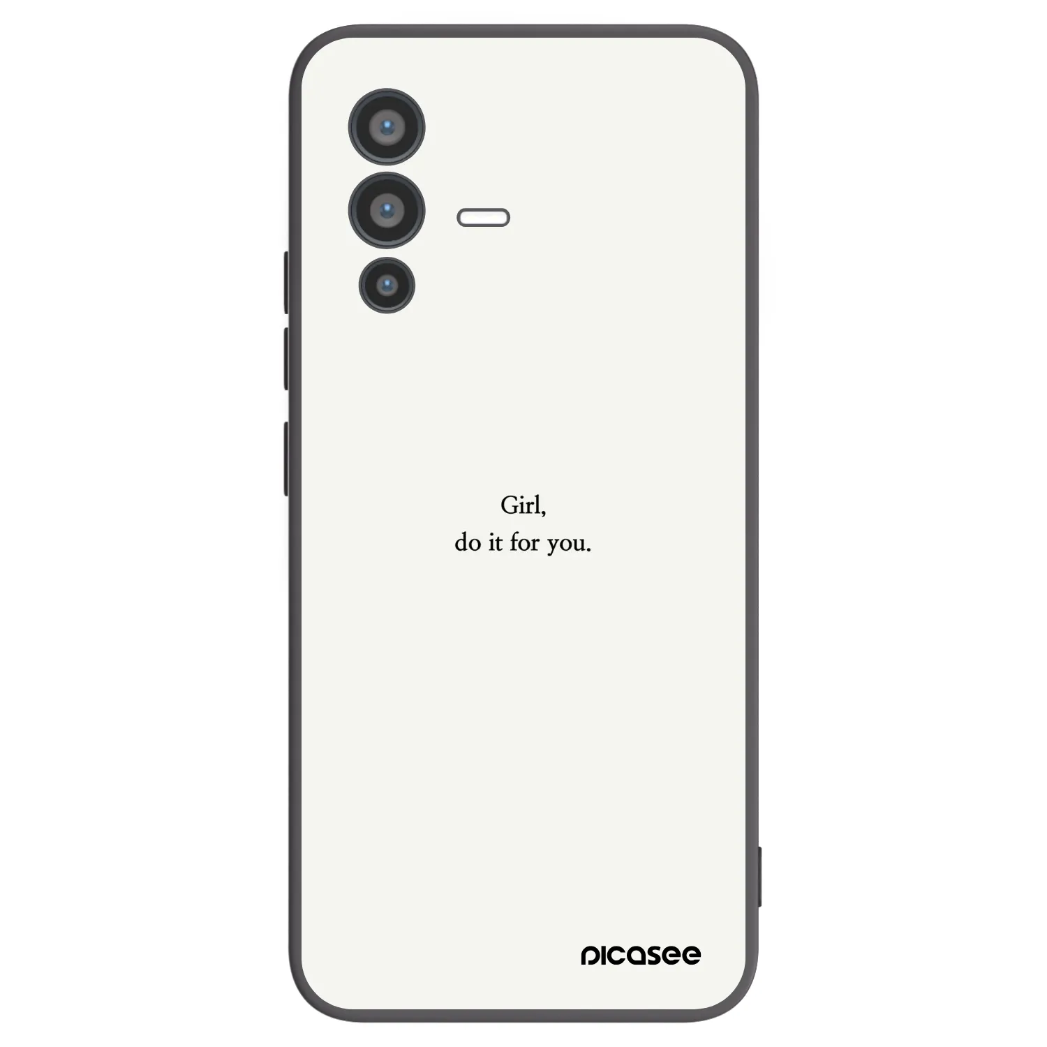 Picasee Vivo V23 5G Hülle - Schwarzes Silikon - Girl, do it for you
