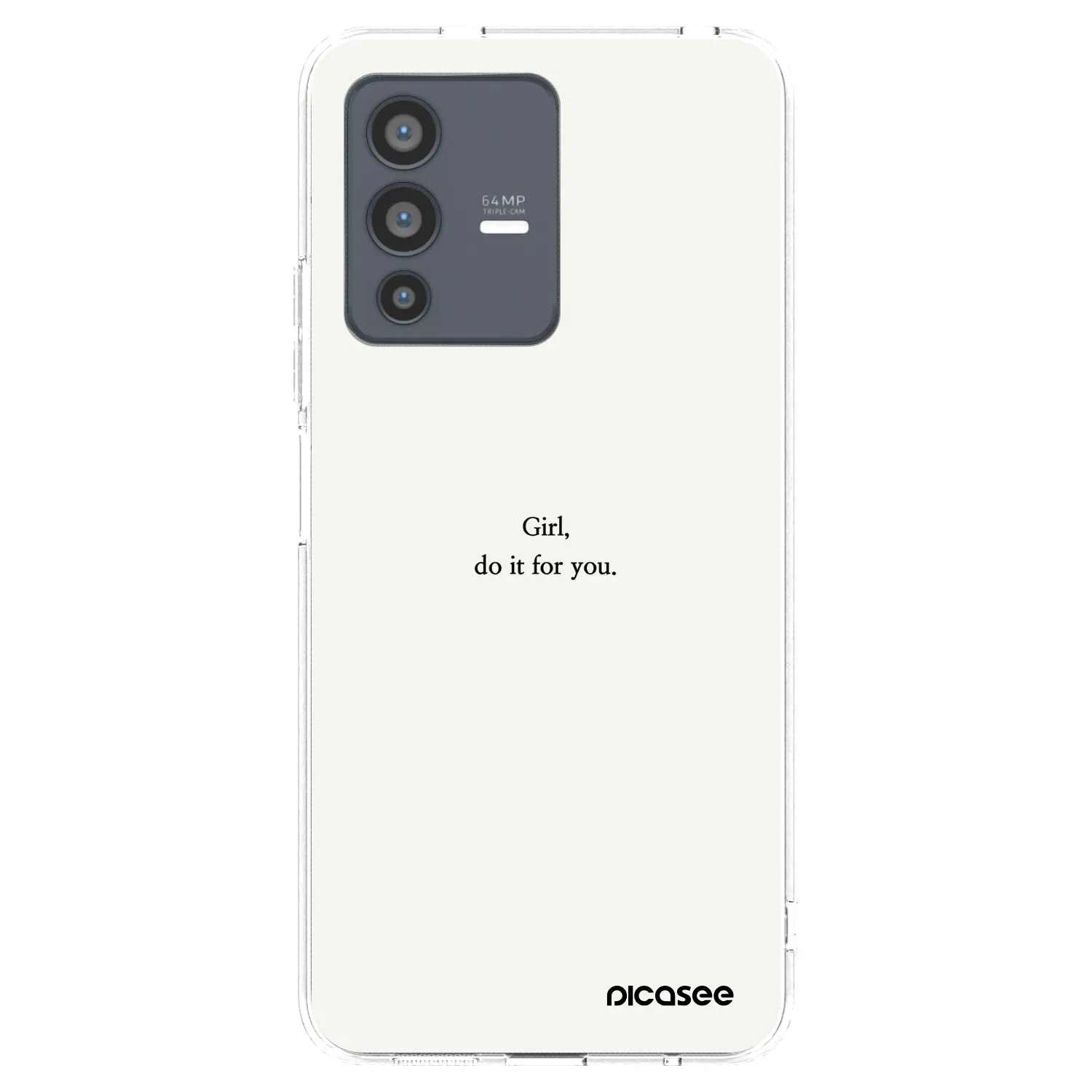 Picasee Vivo V23 5G Hülle - Transparentes Silikon - Girl, do it for you