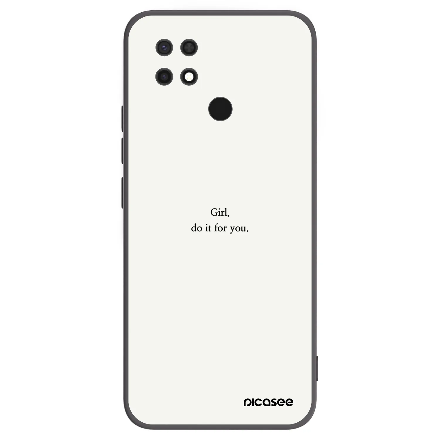 Picasee Xiaomi Redmi 10C Hülle - Schwarzes Silikon - Girl, do it for you