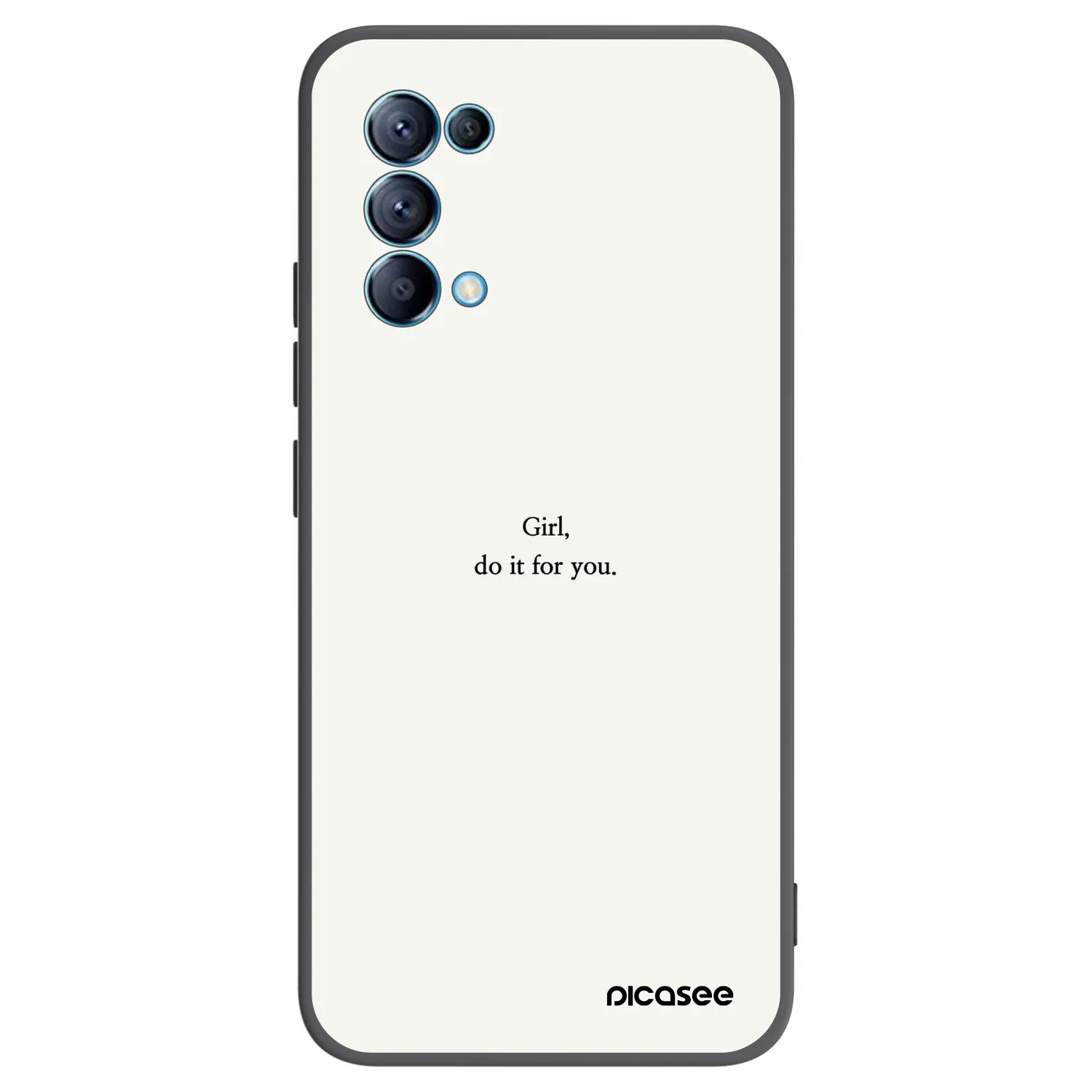 Picasee OPPO Reno 5 5G Hülle - Schwarzes Silikon - Girl, do it for you